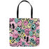 Melted Neon Smiley Print Tote Bag in Pastel